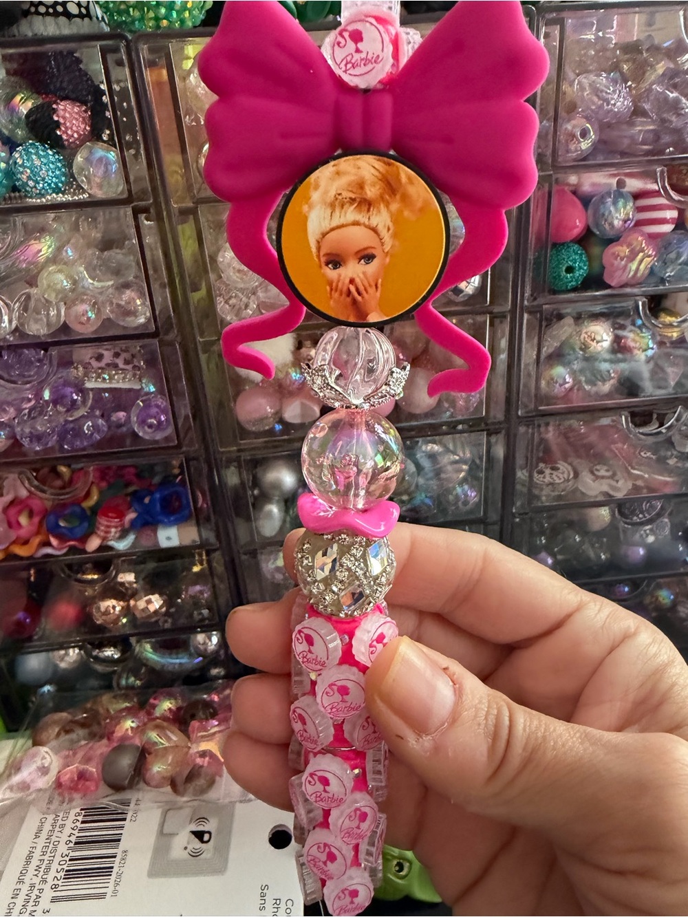 Barbie expression beaded pen